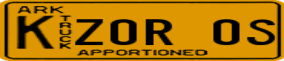 Truck License Plate